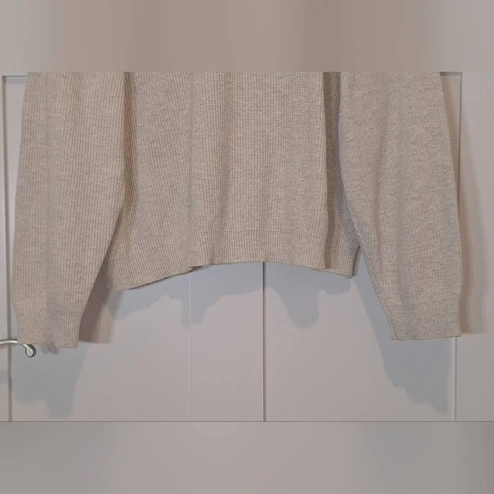 Eddie Bauer Cotton Knit Ribbed Pullover Sweater Crewneck Cream Size Xl Neutral